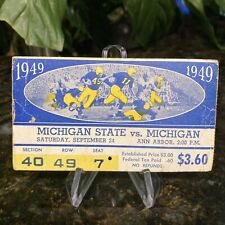 Vintage Rare  Michigan vs. Mich St. 1949 Football Ticket Stub In Ann Arbor