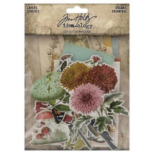 Tim Holtz Idea-ology Layers Die-Cuts 45pcs - Organic - Picture 1 of 3