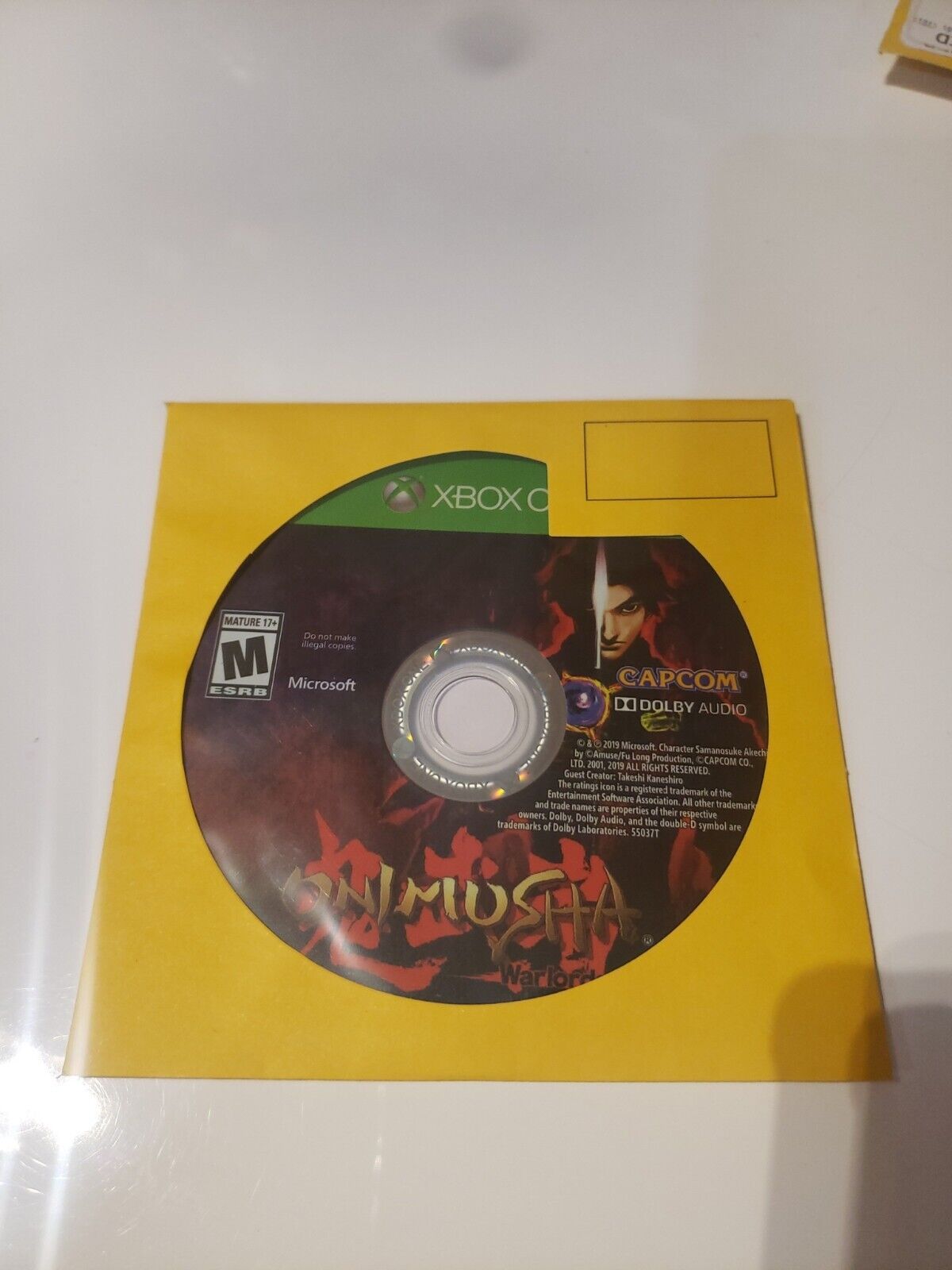 Onimusha: Warlords (Xbox One) Disc Only-