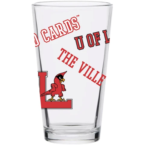 Louisville Cardinals 16oz. Medley Vintage Pint Glass Cover