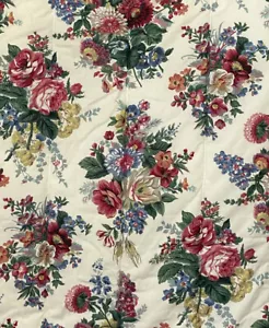 Ralph Lauren Elaine Floral Multicolored Twin Comforter Cotton Reversible Note VG - Picture 1 of 17