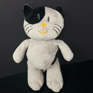 Joyce Friend Gato Gris Peluche Ojo Negro Ojos Cosidos 10" Peluche Bebé Lovey - Imagen 1 de 5