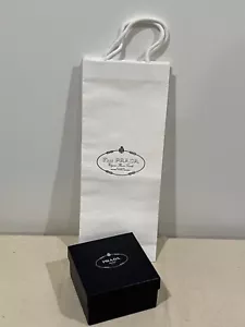 Authentische schwarze leere Geschenkbox von Prada 5 x 5 x 3 plus Papier-Geschenktüte mit Henkel - Bild 1 von 8