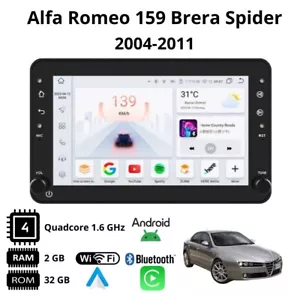 Autoradio stereo Android 7 Pollici per Alfa Romeo 159 Brera E Spider - Foto 1 di 13