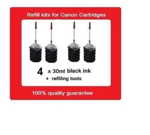 4 x refill kits for Canon PG-645XL, PG645XL ink cartridges MG2460,TS3160 TS3165 - Picture 1 of 1