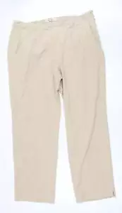 ANNE WEYBURN Womens Beige Polyester Blend Trousers Size 22 L30 in - Picture 1 of 12