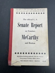 1953 official Senate Report on Senators Joseph R McCarthy and William Benton - Picture 1 of 6