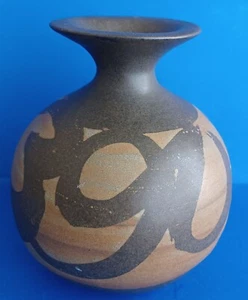 Vintage Stoneware Designs West Studio Pottery Weed Vase SDW 4 1/2" USA marked - Picture 1 of 10