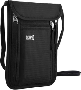 Brustbeutel Brusttasche Reisegeldbeutel Mit Rfid-Schutz Wasserdicht Umhängebeute - Bild 1 von 12