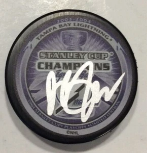 DAN BOYLE SIGNED TAMPA BAY LIGHTNING 2004 STANLEY CUP HOCKEY PUCK W/ CASE COA - Picture 1 of 1