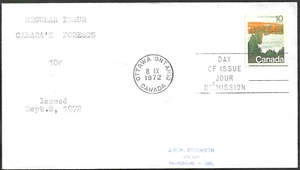 🍁Canada #594 "The FOREST" Fine Used 1972 First Day Cover - Picture 1 of 2