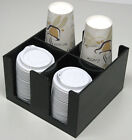 Cup and lid dispenser Holder coffee Caddy Cup Counter Rack breakroom organizer