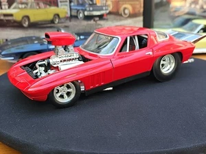 VINTAGE HOT WHEELS 1/18 SCALE 1966 CORVETTE PRO STREET RED NICE CAR ๐ - Picture 1 of 24