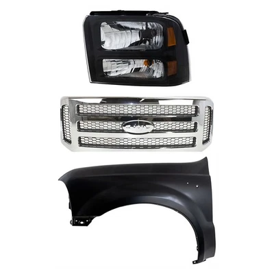 Grille Grill for F250 Truck F350 Ford F-250 Super Duty F-350 2005-2007 Foto 1 de 4