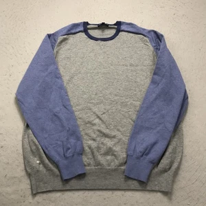 Peter Millar Sweater Mens Large Gray Blue Riffs Ringer Crown Crafted Performance - Picture 1 of 9