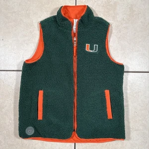 Miami Hurricanes Chaleco Reversible Coliseo Mujer Pequeño Fútbol Esquí Invierno NCAA - Imagen 1 de 14