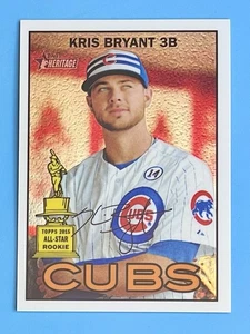 2016 TOPPS HERITAGE #THC-70 KRIS BRYANT CHROME /999 ROOKIE CUP CHICAGO CUBS - Picture 1 of 2