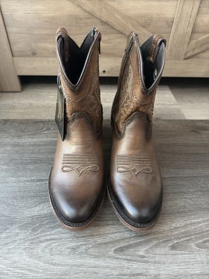 J.B. Dillon Reserve Boots Women's 9B Brown Leather Zip Western Cowboy - Image 1 of 4