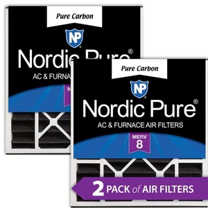 Air Bear 20x20x5 Replacement Pure Carbon Odor Reduction Merv 8 Air Filters 2 PK - Picture 1 of 7