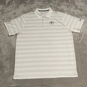 Camisa Green Bay Packers Para Hombres XL Blanca Polo Nike NFL Ropa Sobre el Campo - Imagen 1 de 10