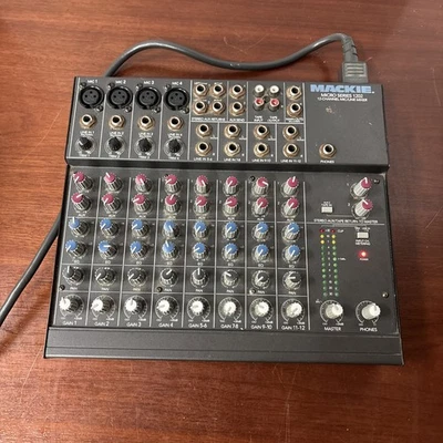 Mackie Micro Series 1202 12 Channel Mic/Line Mixer ***Turns On - Image 1 of 4