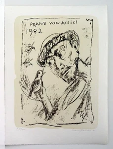 FRONIUS, Franz von Assisi - Lithographie aus 1981 - Bild 1 von 1