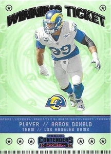 2020 Panini Contenders - Winning Ticket - #WT10 - Aaron Donald - LA Rams - Picture 1 of 2