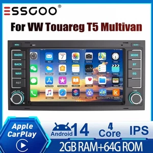 Für VW T5 Multivan Transporter Android 14 Autoradio Carplay GPS Navi RDS BT 64G - Bild 1 von 16