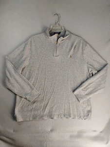 Polo Ralph Lauren Herren Pullover XXL 2XL grau 1/4 Zip Mock Neck Langarm Pony - Bild 1 von 9
