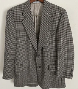 Hugo Boss Herren Blazer Kaschmir Wolle Hahnentritt Made In USA 40R - Bild 1 von 17
