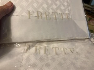Set/2 neue FRETTE Boudoir Kissenbezüge Optik Passform 12 x 16 Einlage 100 % Baumwolle - Bild 1 von 6