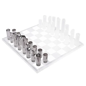 NEU! OnDisplay Deluxe Acryl Laser Cut Schachspiel - Luxus Spiel (Rauch/Frost) - Bild 1 von 7