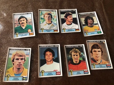 TB/ LOT 8 STICKERS  ORIGINAL PANINI ARGENTINA 78  WORLDCUP  NON DOUBLES - Photo 1/2
