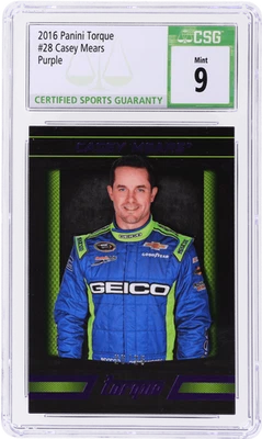 2016 Panini Torque Casey Mears Purple #28 /25 CSG 9 - Image 1 of 2