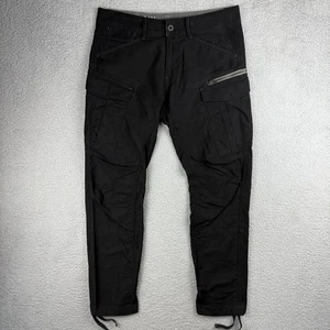 G Star Raw Hose Herren 32 x 30 schwarz Cargo Rovic Zip 3D Regular Tapered Flap 1 - Bild 1 von 10