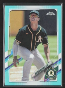 Topps Chrome Aqua Refractor 2021 011/199 Matt Chapman #62 - Imagen 1 de 2