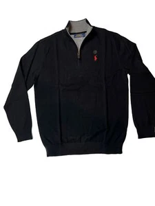 Ralph Lauren Men’s Quarter Zip Sweatshirt Black Size L. RRP £109
