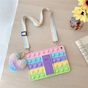 Pop Fidget Toys Push It Bubble Case For iPad 5/6/7/8/9th Pro 11 12.9 Air 4 Mini5 - Picture 1 of 21