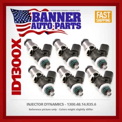 Set of 6 Injector Dynamics id1300.48.14.R35.6 fits Infiniti G37 Nissan 370Z GTR Foto 1 de 2
