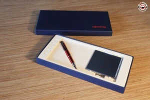 RARO SET R 033 311 ESPRIT MINI SFERA TELESCOPICA ROSSO RUBINO ROTRING GERMANIA - Foto 1 di 15