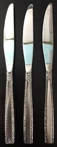 Oneida VIA ROMA Stainless Steel Flatware Lot of 3 Serrated Knives READ - Picture 1 of 4