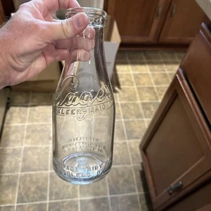 Page’s Kleen Maid The Page Dairy Co. Embossed Quart Milk Bottle Toledo Ohio OH - Picture 1 of 12