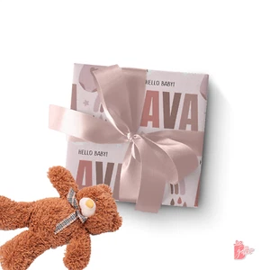 Baby Shower Name Personalized Gift Wrapping Paper Roll 24 Inch Delight Gift Wrap - Picture 1 of 5