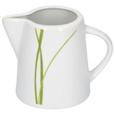 Milchkännchen Bali 23cl Porzellan Geschirr grün Liniendekor Milch Kännchen  - Bild 1 von 2