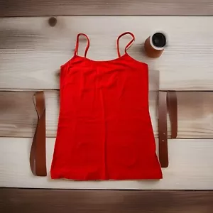 No Boundries Top Donna Basic Casual Morbido Spaghetti Strap Taglia M (7-9) Rosso - Foto 1 di 5