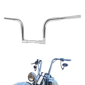 Fat 1.25" Hanger Bars 10" Rise Handlebar Fit For Harley Sportster XL FLST FXST - Picture 1 of 10