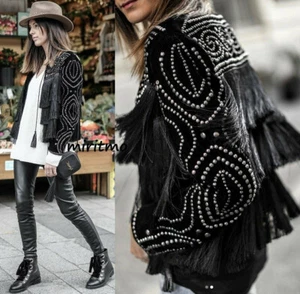 CHAQUETA BLAZER RARA ZARA PATA DE GALLO A CUADROS GRIS DOBLE BOTONADURA MEDIANA M NUEVA - Imagen 1 de 10