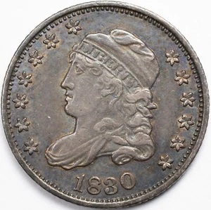 1830 Capped Bust Silver Half Dime Choice Almost Uncirculated (AU+) ORIGINAL - Picture 1 of 4