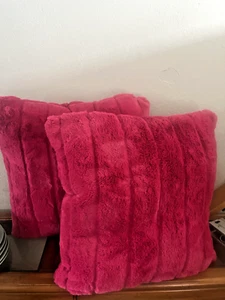 2 Adrienne Landau Home Bella Accent Decorative Pillow, 22 inch Raspberry Pink - Picture 1 of 3