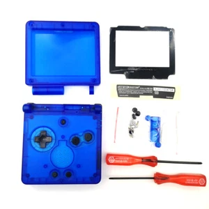 FIT IPS screen Clear Deep Blue Shell Housing For Game Boy Advance SP GBA SP - Picture 1 of 5